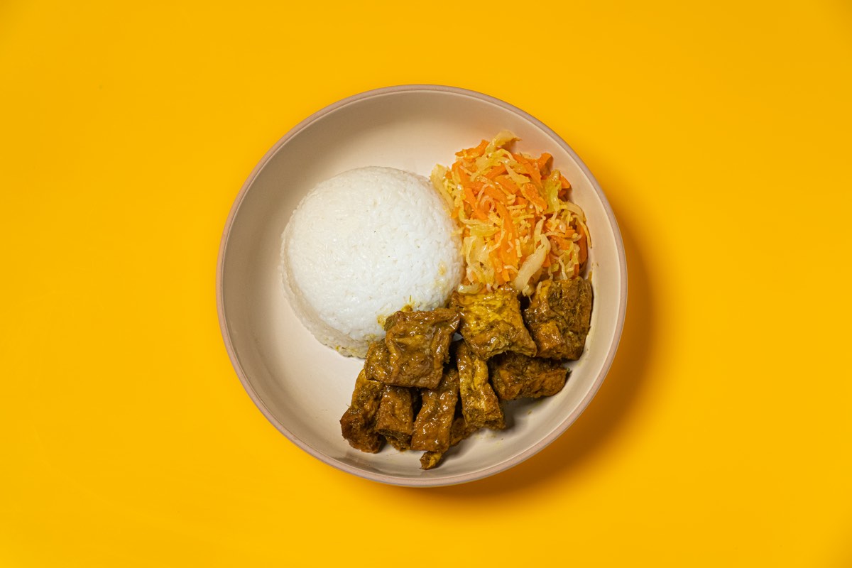 VieVegan lemongrass tofu with rice meal prep